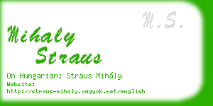 mihaly straus business card